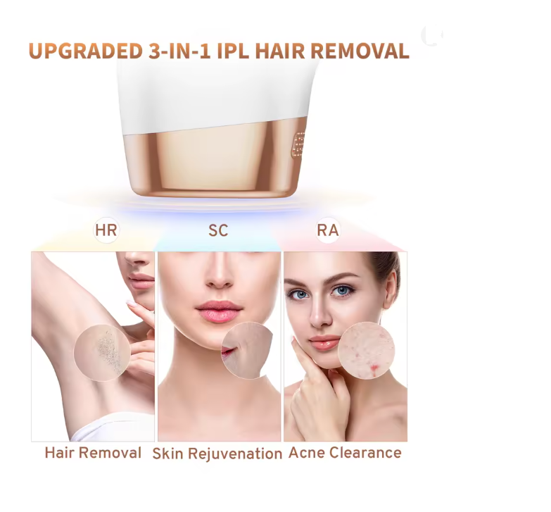 LumiSkin IPL Pro™ – Domowy Depilator Laserowy 3w1